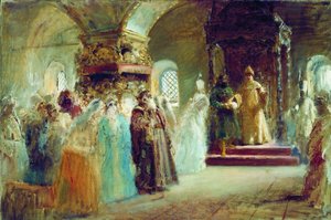 La présentation de la mariée du tsar Alexey Michailovich